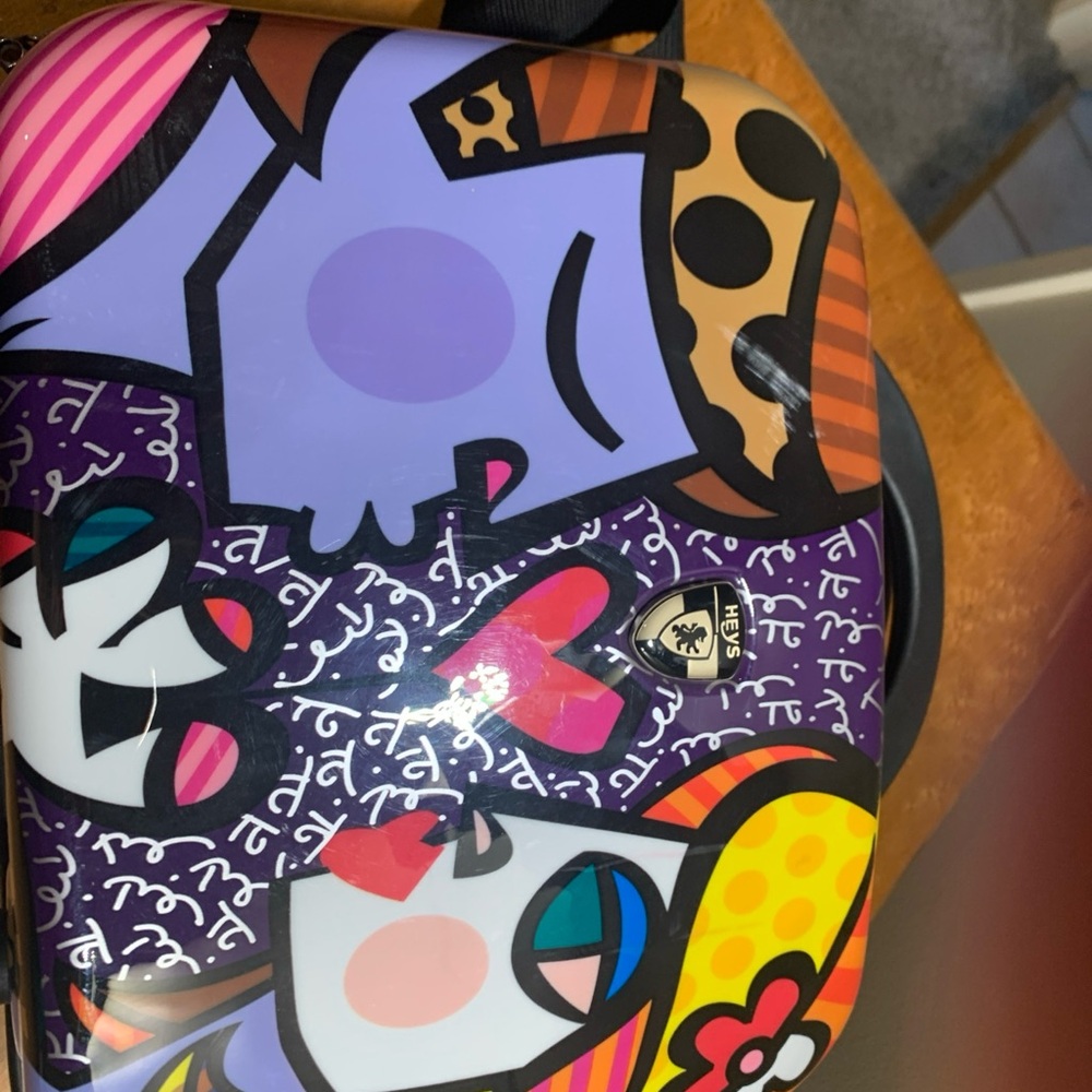 Colorful Abstract Shoulder Bag with Black Strap - Picture 2 of 6
